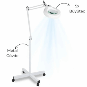 Metal Ayaklı 5X Loop – Büyüteçli Profesyonel Muayene ve Bakım Lambası