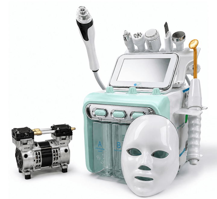 Hydrafacial Pro 8+1 Büyük Çelik Motorlu Dönen Başlık Profesyonel Cilt Bakım Cihazı