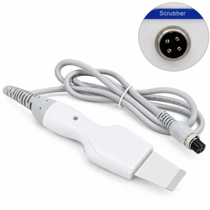 Hydrafacial Scrubber Yedek Başlık – 4 Pin Soketli Ultrasonik Cilt Temizleme Spatulası