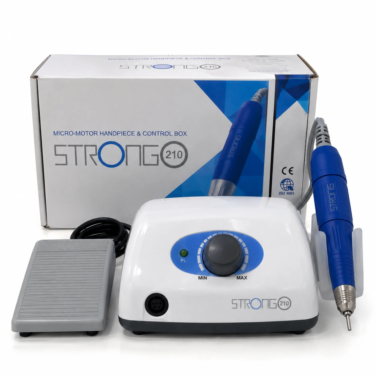 Strong 210 35K Freze Cihazı – 35.000 RPM Mikromotor ve El Motoru Seti