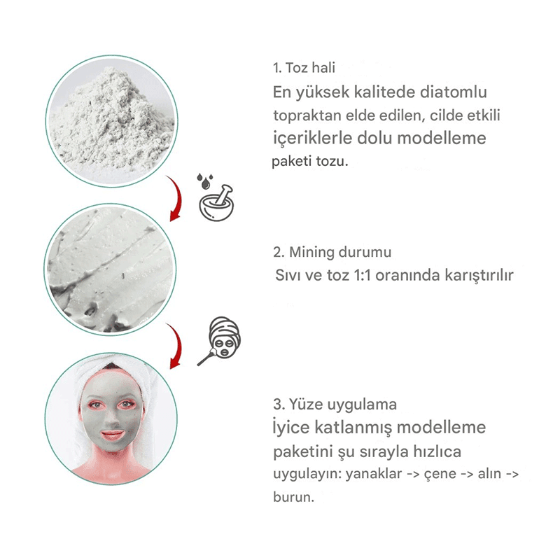Lindsay Premium Modeling Powder Profesyonel Modelaj Maske – Vitamin, Collagen, Gold ve Herb - Görsel 2